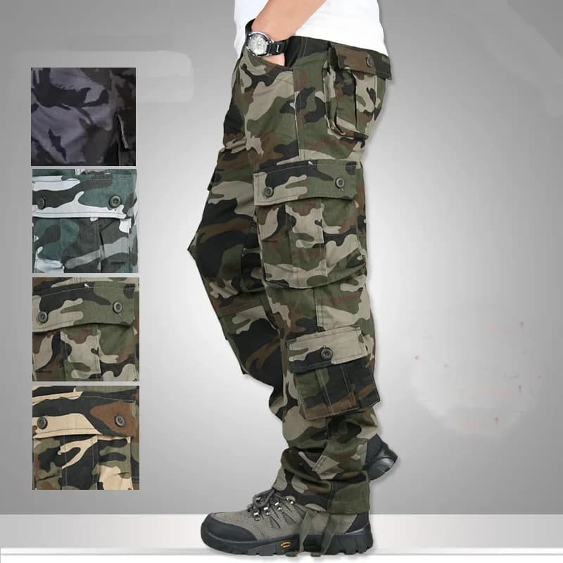 Pantalon multi-poches fonctionnel printemps automne pêche travail outdoor grande taille