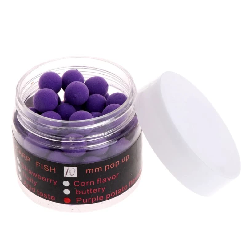 Perles flottantes aromatisées pour pêche carpe - billes pop up saveurs attractives appâts artificiels