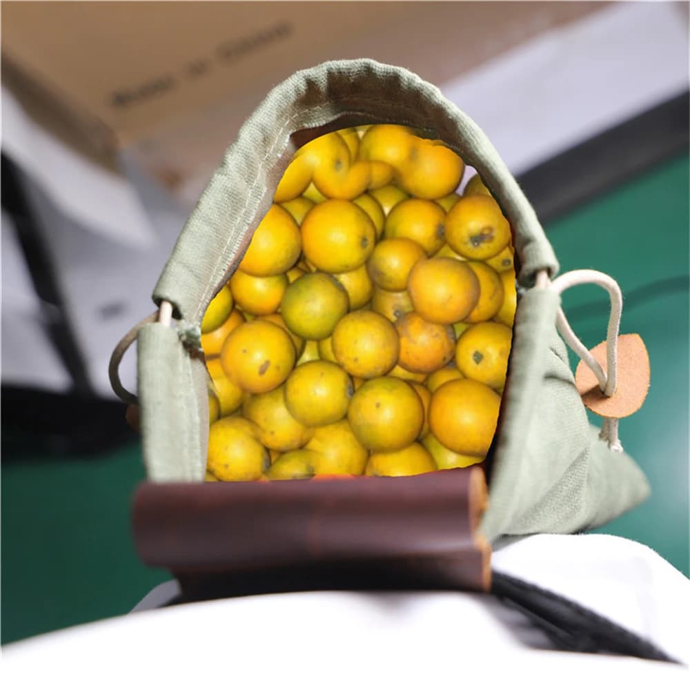Sac à fruits pliable outdoor - Poche cueillette baies pêche foraging camping bushcraft