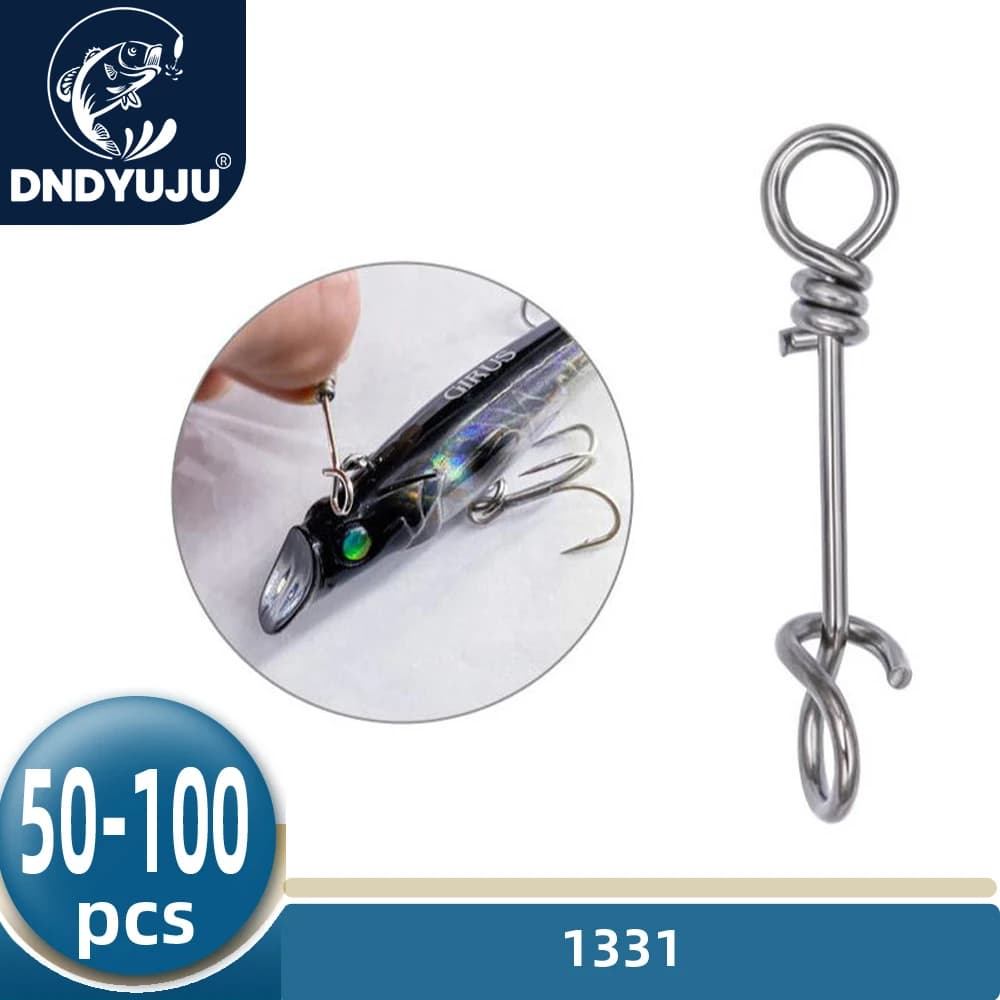 Snaps à ressort inox renforcés DNDYUJU - 50 à 100 pièces pour connecteurs leurres et montages