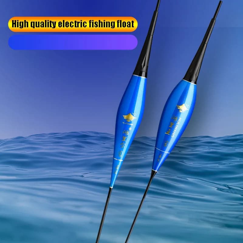 Lot de 3 flotteurs de pêche nocturne électriques avec lumière bleu-vert HD, source fraîche sans éblouissement pour accessoires