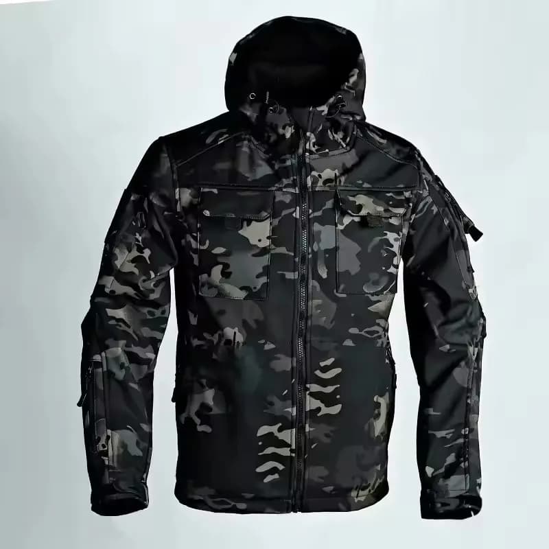 Nouvelle veste tactique militaire soft shell homme imperméable coupe-vent capuche automne hiver multi-poches