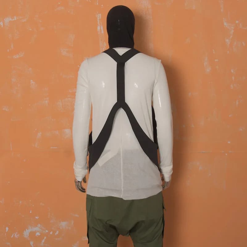 Veste homme multi-poches avec fermeture éclair métal, idéale pêche et outdoor, design tendance noir