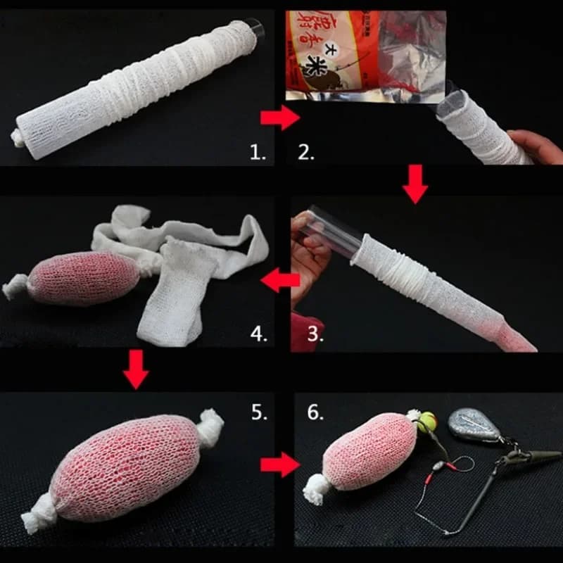 Filet PVA étroit soluble pour pêche à la carpe - 5 mètres recharges appâts