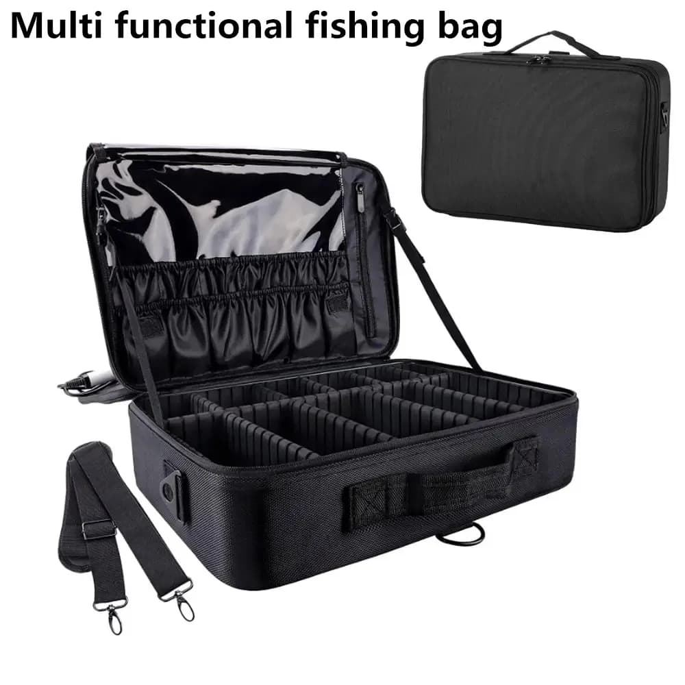 Sac de pêche grand format étanche Oxford multifonction avec compartiments pour matériel et leurres
