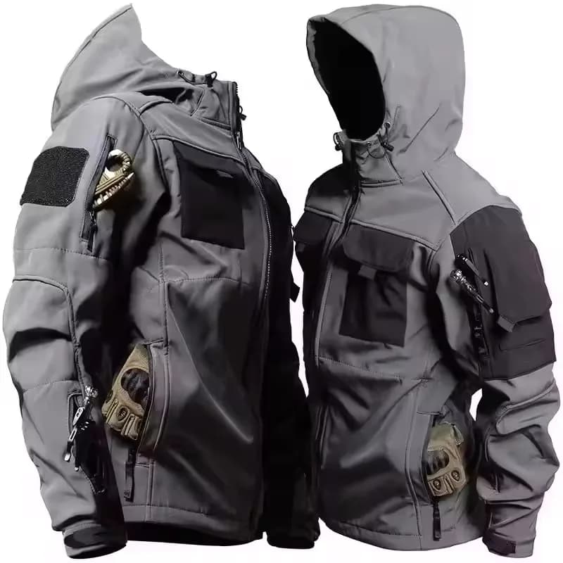 Nouvelle veste tactique militaire soft shell homme imperméable coupe-vent capuche automne hiver multi-poches
