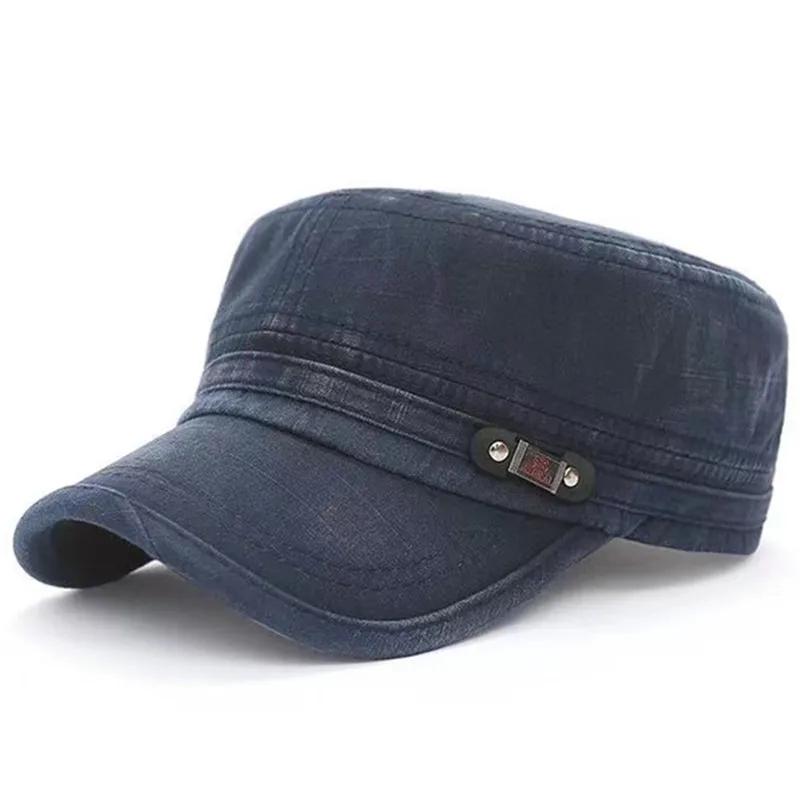 Casquette militaire coton pêche réglable - Style rétro armée pêcheur outdoor homme femme