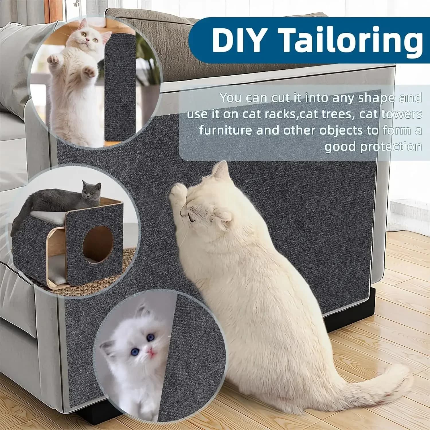 Protège-canapé 7 couleurs pour chats griffoirs amovible autocollant pour préserver meubles pêcheurs