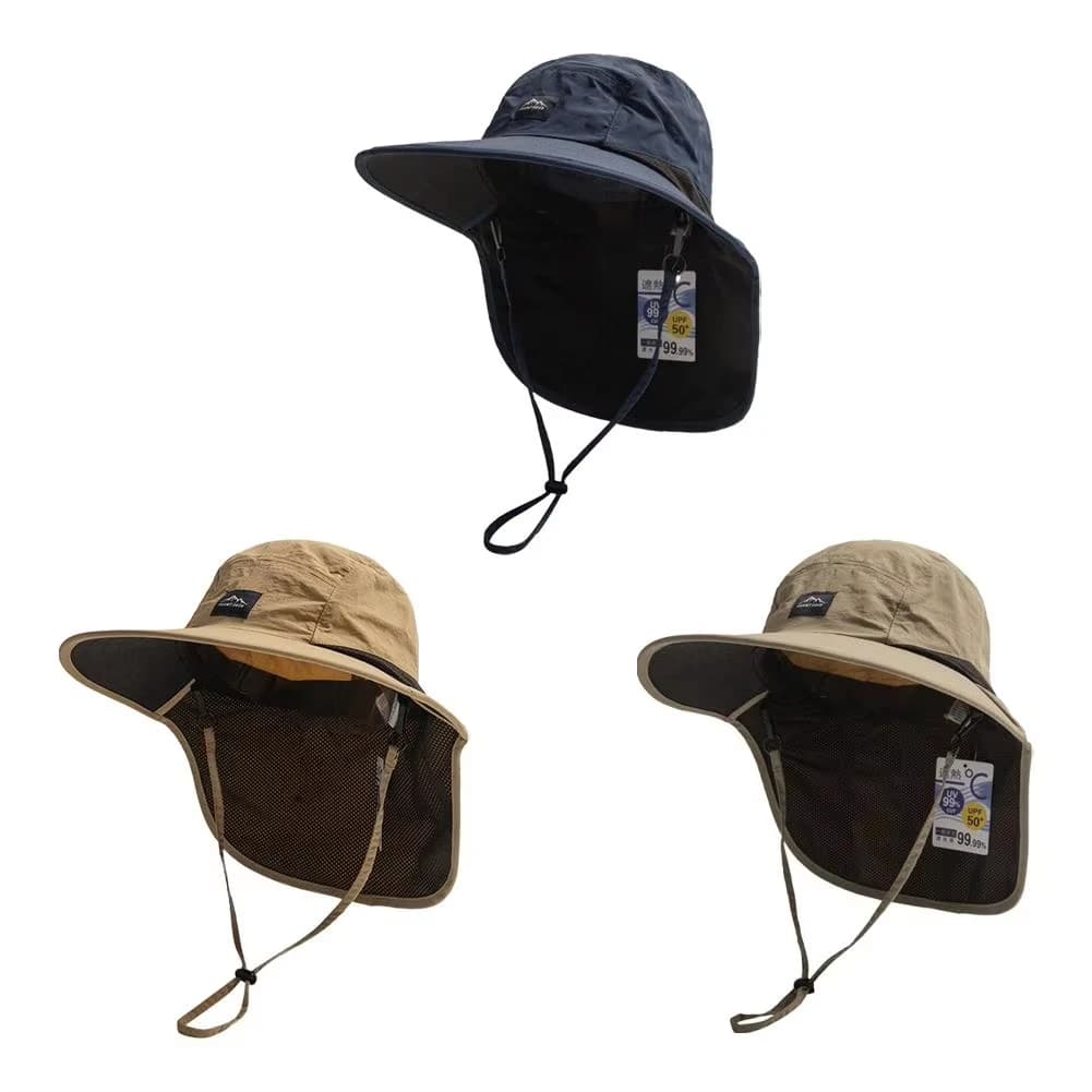 Chapeau de pêche à large bord protection UV séchage rapide et respirant pour l'été
