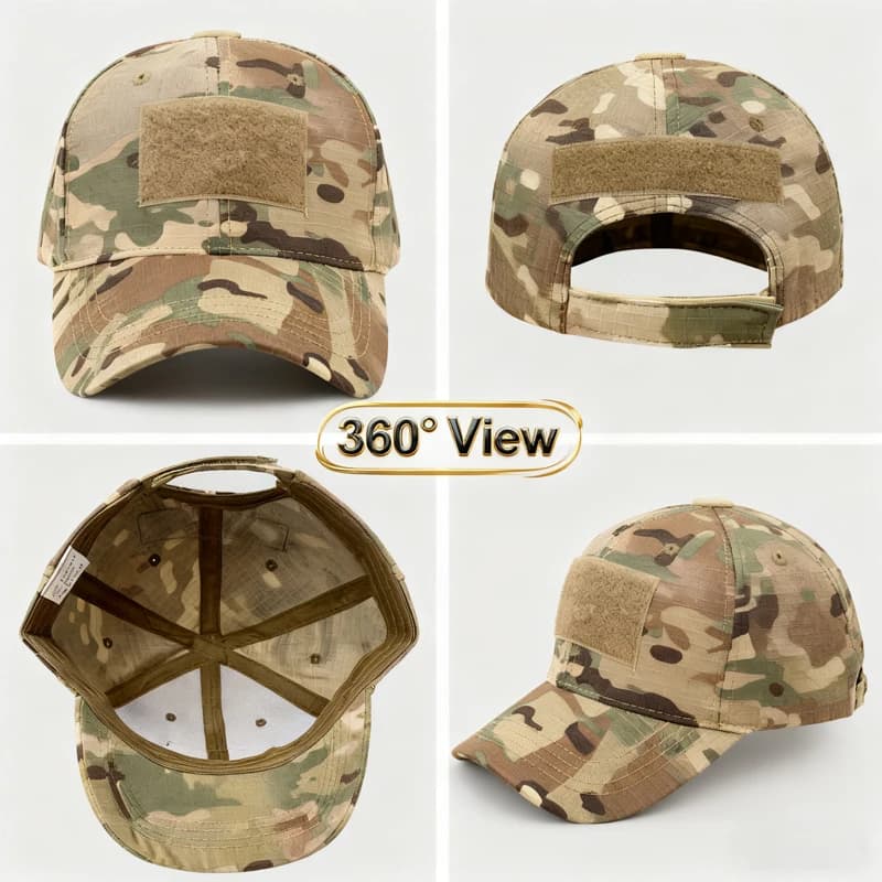 Casquette tactique pêche balaclava intégré - Masque visage été snapback chasse camouflage