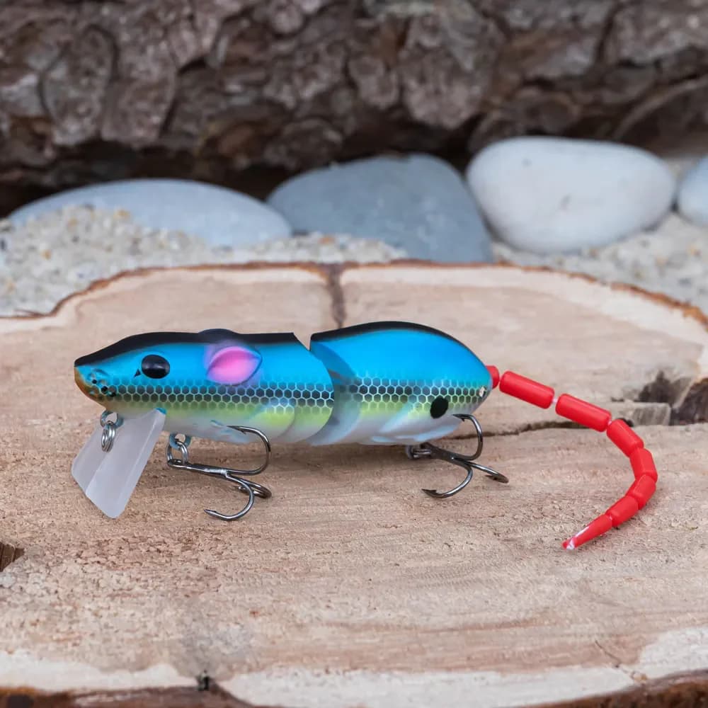 Leurre Souris Flottant 15.5cm - Appât Artificiel Rat pour Brochet et Black Bass en Surface