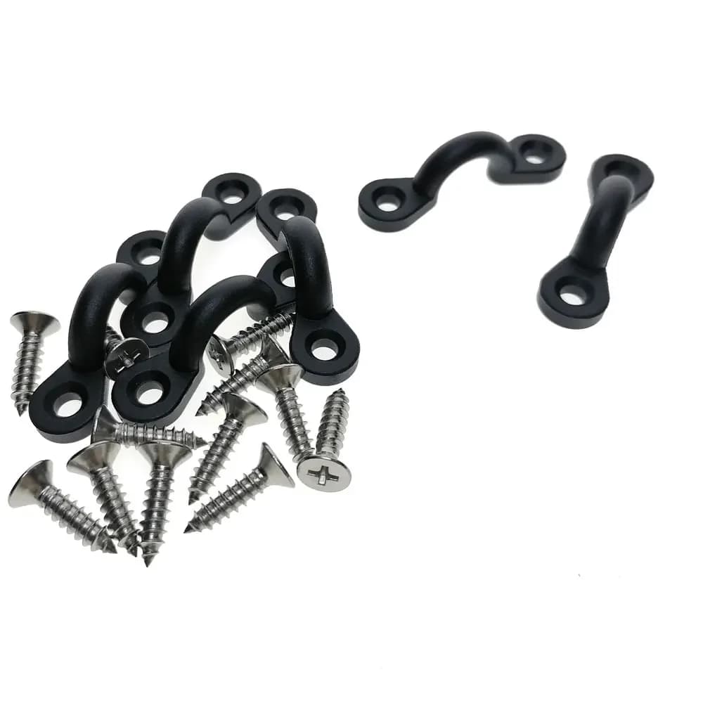 Œillets de pont en nylon avec vis inox pour kayak - boucles d'attache pour fixer équipements de pêche