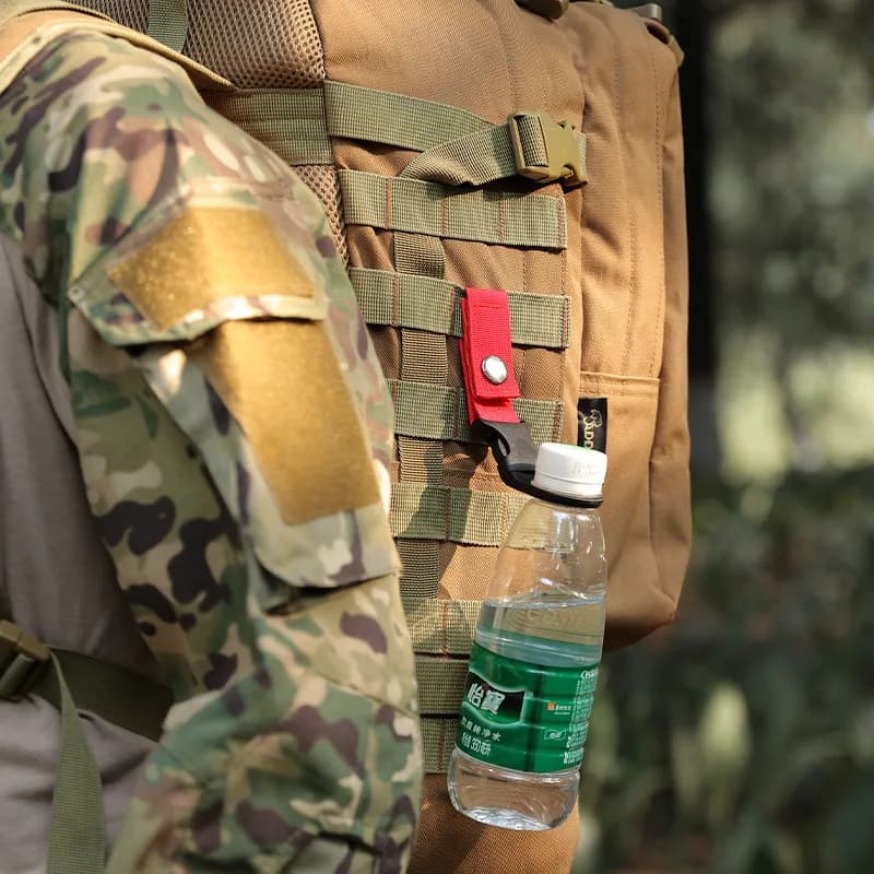 Porte-bouteille clipable nylon avec mousqueton pour ceinture sac à dos équipement pêche et randonnée