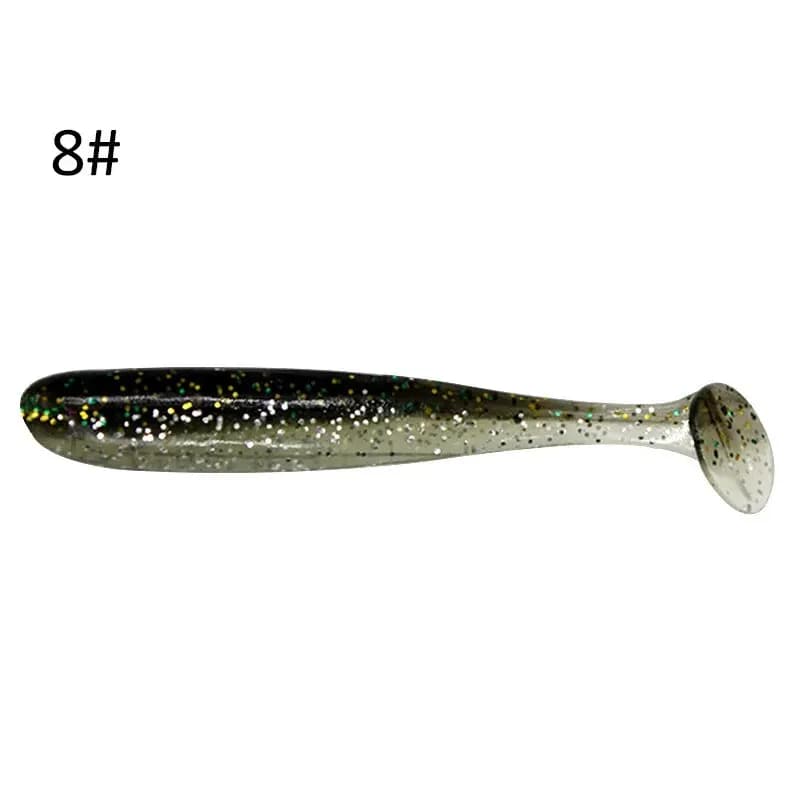 Lot de 10 leurres souples pêche en mer appâts nageurs paddle tail 70mm 90mm 120mm