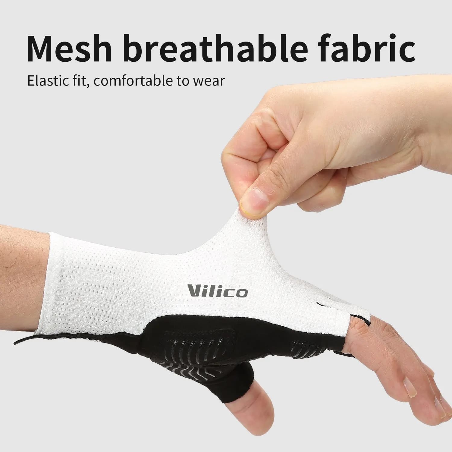 Gants vélo doigts coupés été anti-dérapants cyclisme route VTT sport course légers