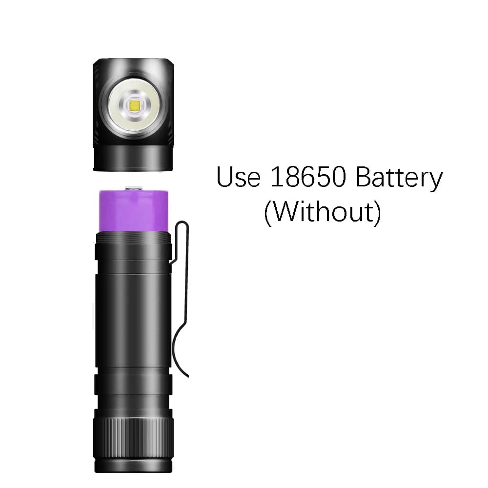 Lampe frontale HD30B rechargeable USB-C 1200lm LED puissante avec queue magnétique pour pêche nocturne