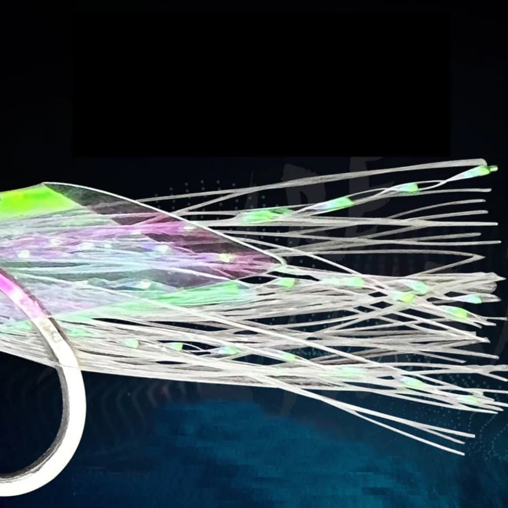 Hameçons lumineux Feathers Fishing pour bar et morue - Sabiki rigs pêche eau douce et mer - Leurres trebles