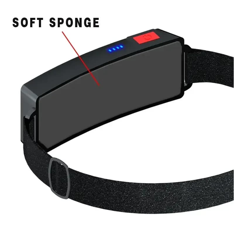 Lampe frontale COB portable rechargeable USB pour pêche escalade et camping