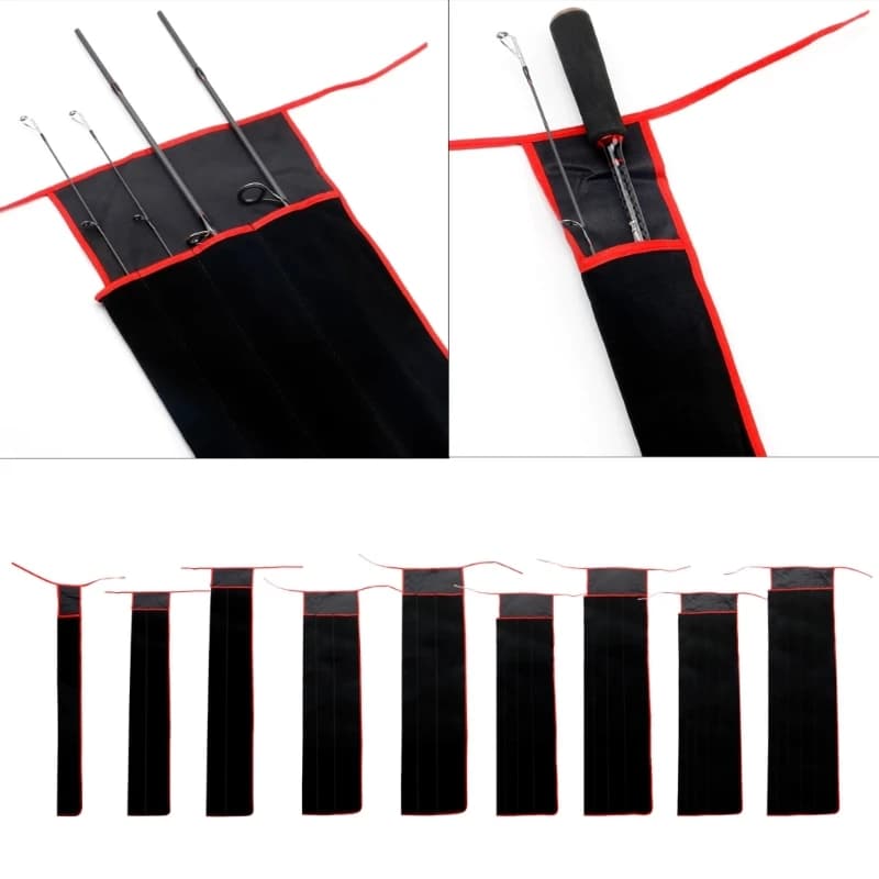 Housse de protection anti-rayures pour canne à pêche avec compartiment pour moulinet et accessoires