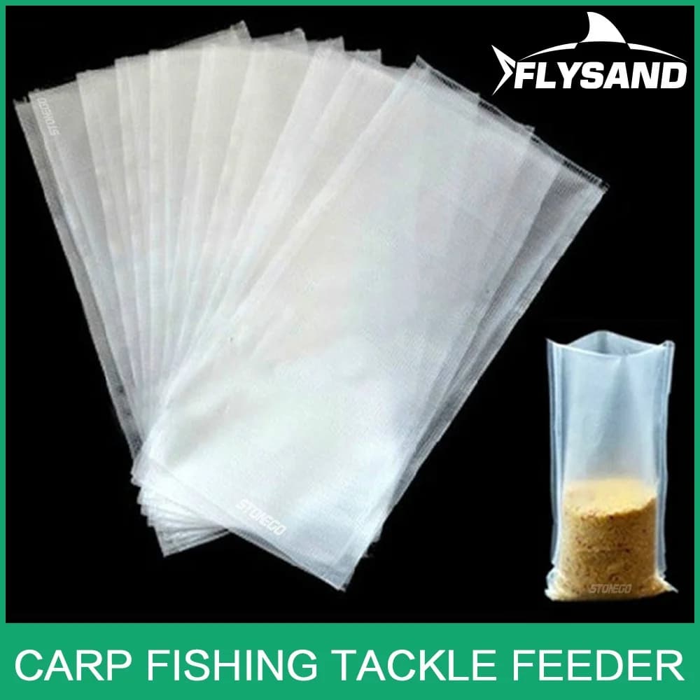 Sacs PVA pour pêche à la carpe, filet 7x14 cm pour lancers d'appâts, boilies et pellets