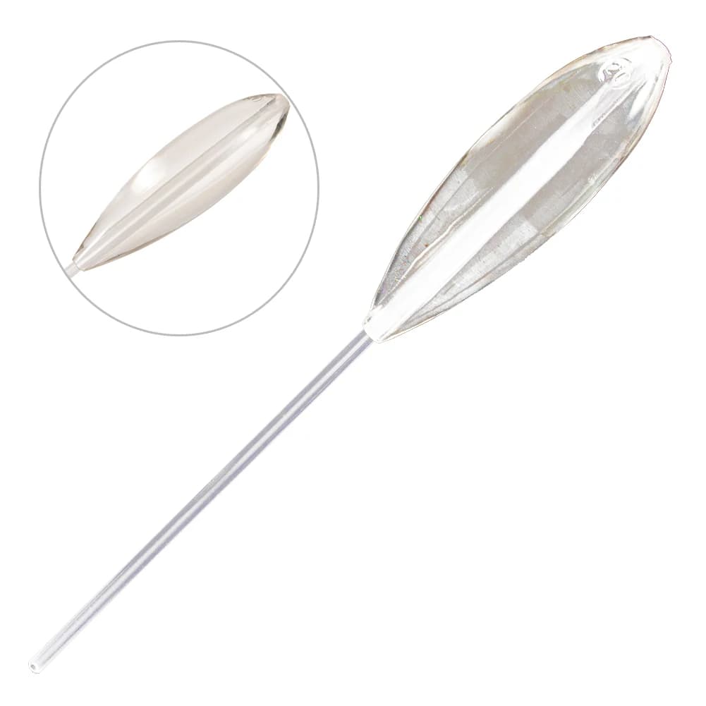Flotteur de pêche acrylique transparent 15-50g type sinkend pour bombarda et lancer