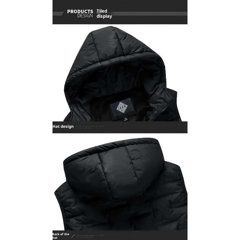 Veste polaire homme coupe-vent chaude avec capuche pour la pêche automne hiver