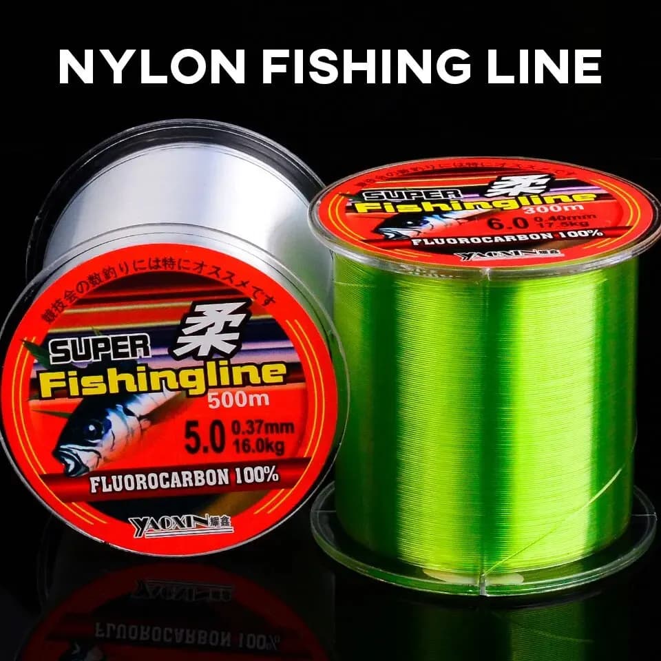 Ligne de pêche nylon transparente Super Strong 500m pour eau douce et mer - 0.18mm à 0.23mm