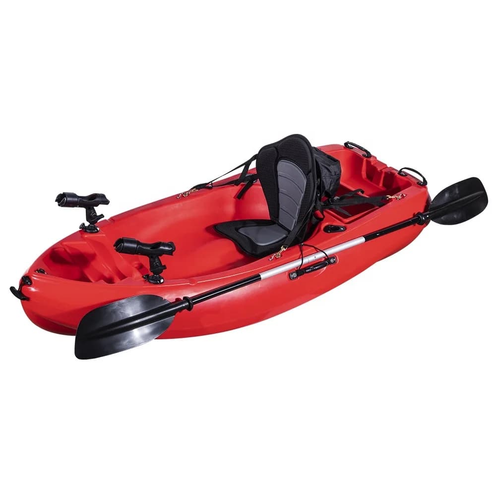 Petit bateau plastique 2m pêche individuelle rotomoulé avec pagaie pour jeux nautiques