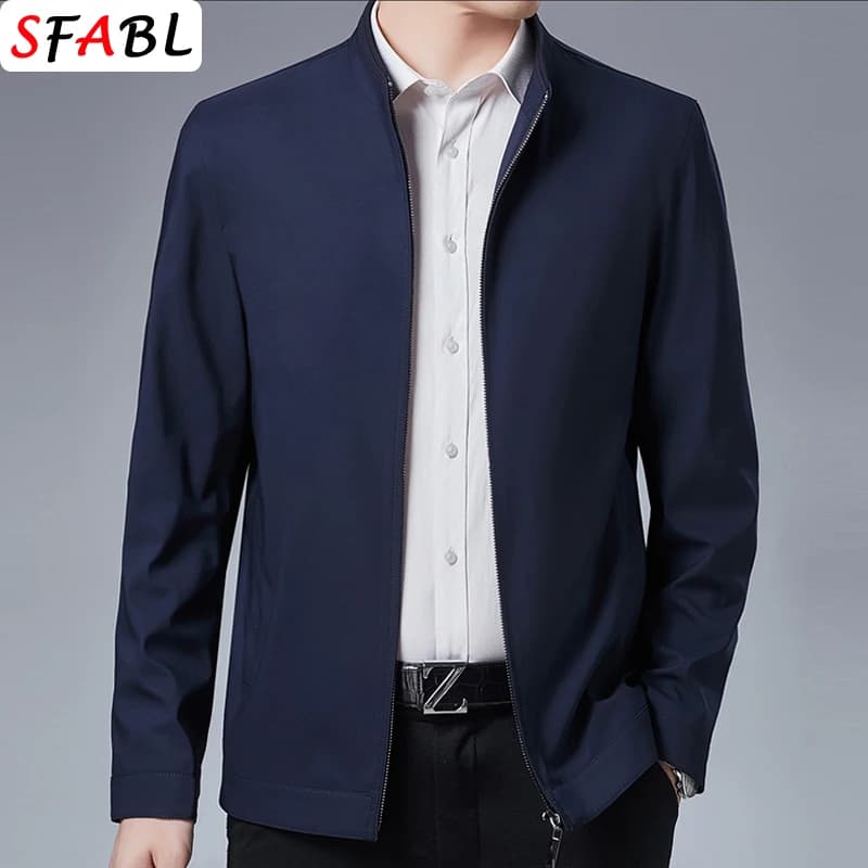 Blazer homme luxe business casual avec fermeture éclair - Veste habillée pour événements de pêche et réunions