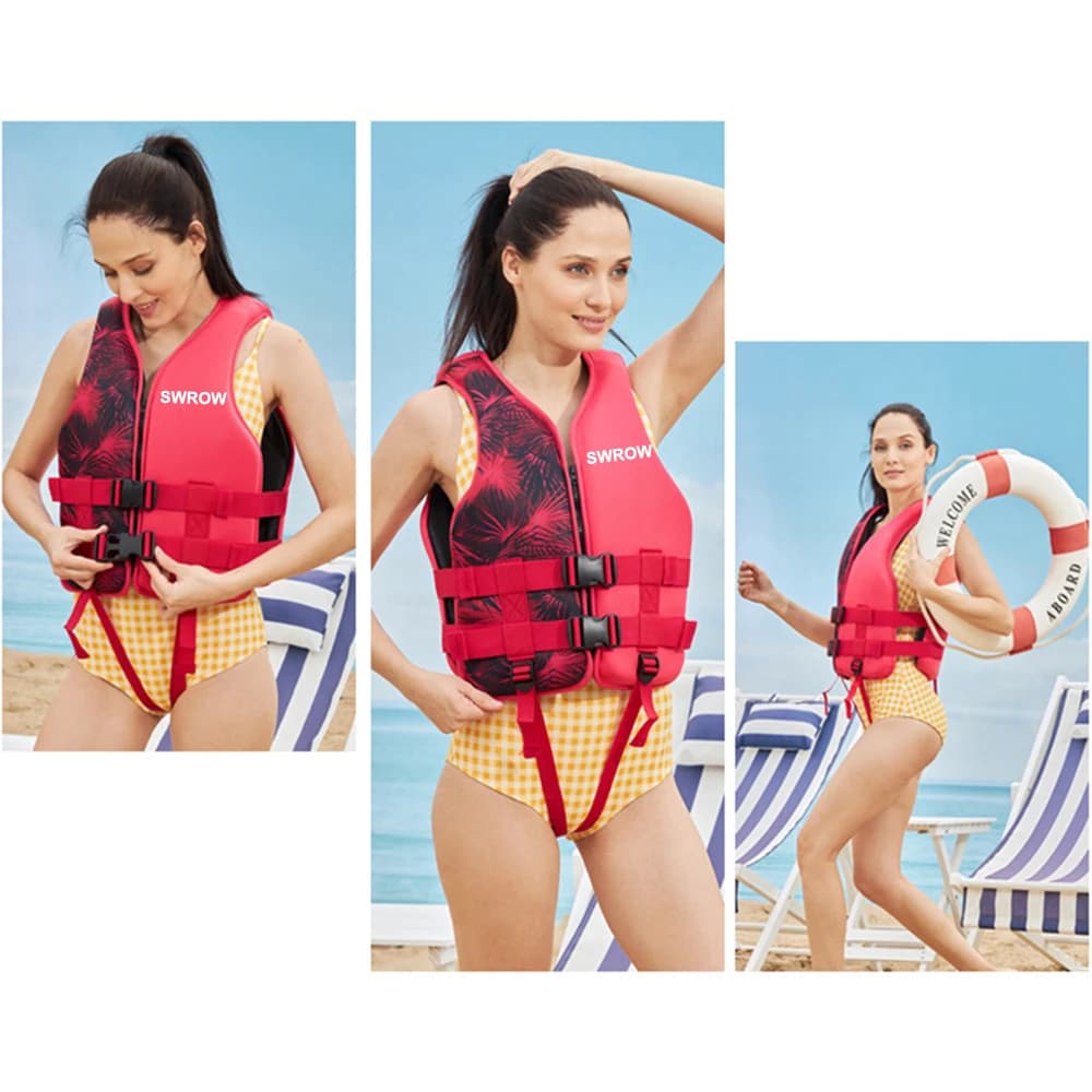 Veste de sécurité néoprène pour adulte et enfant - Pêche, kayak, sports nautiques et baignade