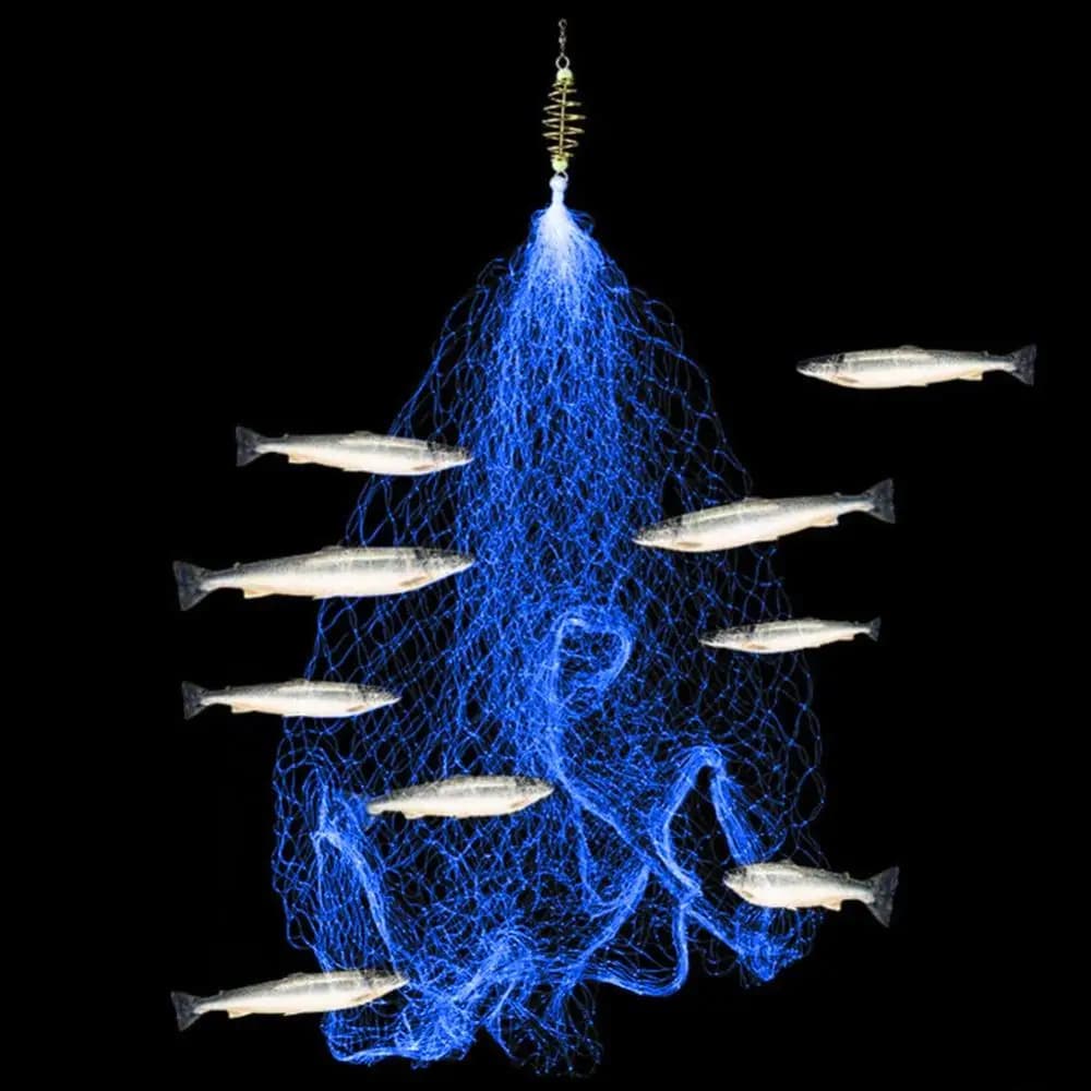 Filet de pêche flottant et plombé - Filet collant et explosif pour pêche au lancer