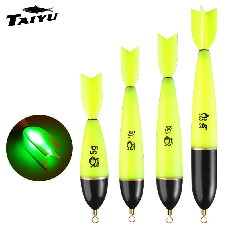 Flotteurs lumineux de pêche de nuit TAIYU 1 à 5 pièces, pour mer et rock fishing,