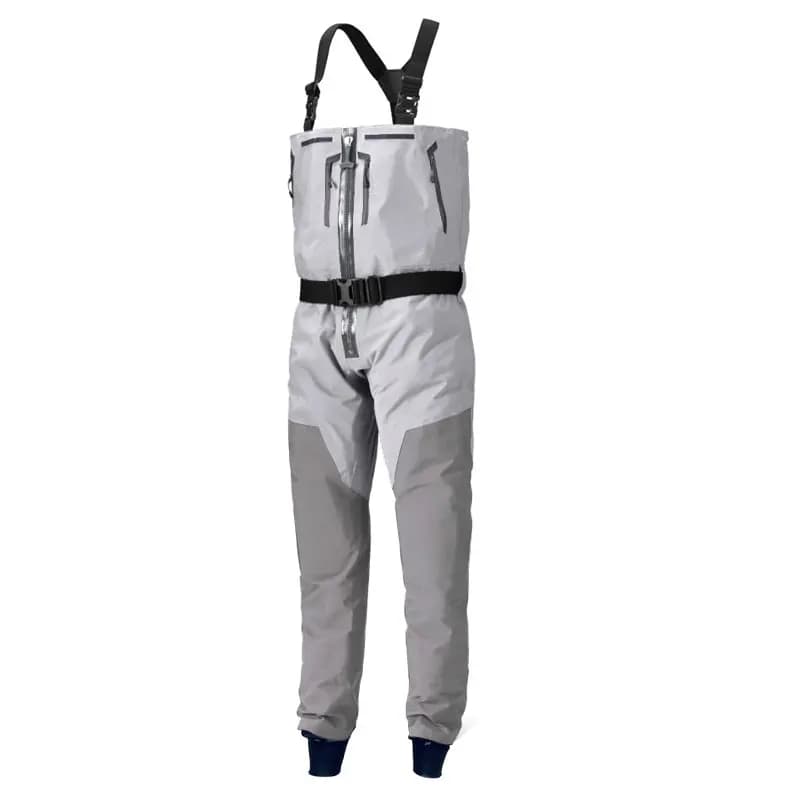 Waders de pêche 4 couches convertibles pour homme, étanches avec fermeture éclair et guêtres latex