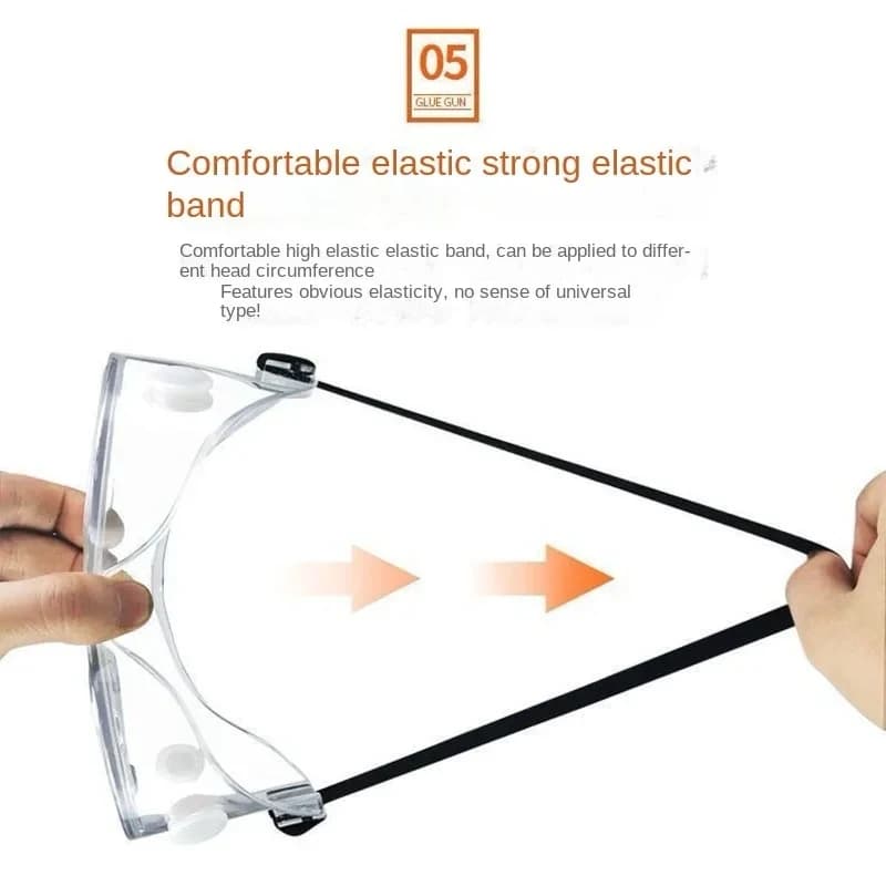 Lot de 2/10 lunettes de protection professionnelles anti-buée - Travail, laboratoire, parc aquatique étanches