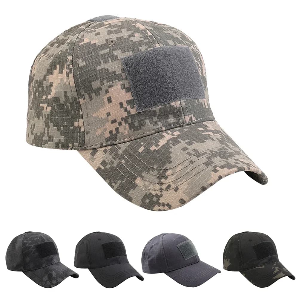 Casquette baseball camouflage tactique - Chapeau pêche chasse randonnée réglable unisexe outdoor