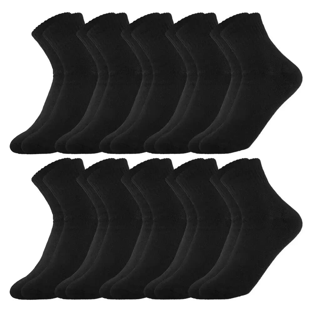 Chaussettes mi-mollet homme coton toutes saisons pêche randonnée couleur unie versatile