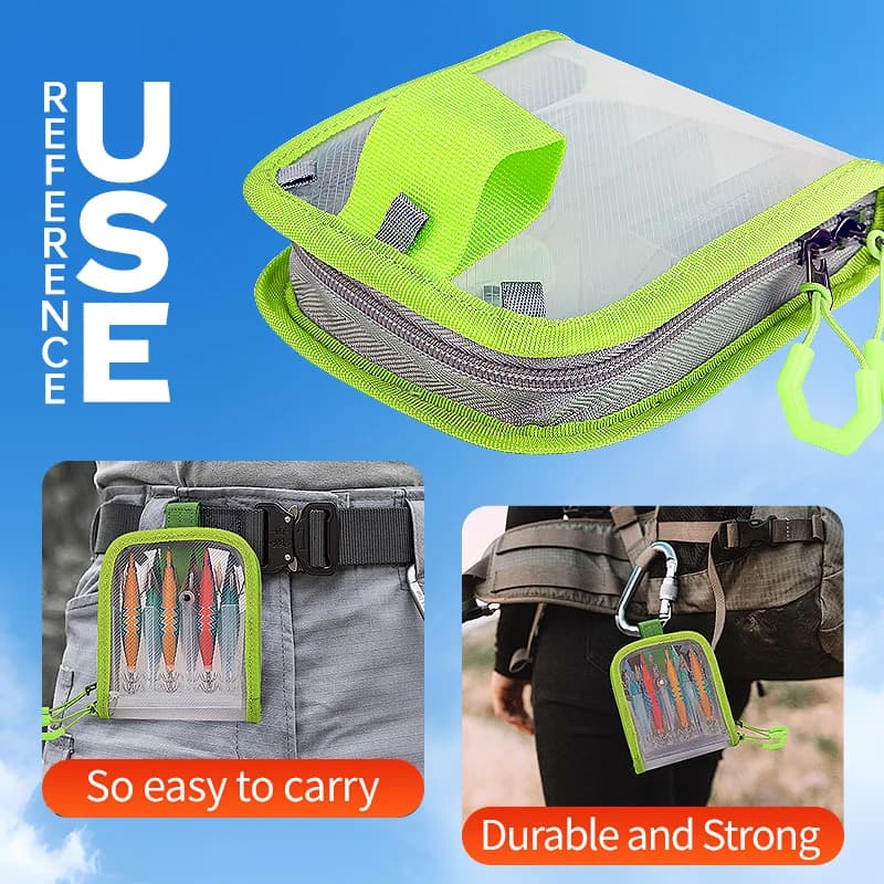 Sac de rangement WEIHE 6 compartiments pour leurres et appâts de pêche - Organisateur bois