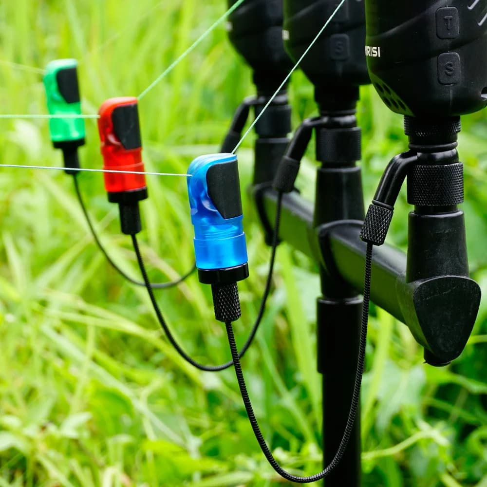 4 indicateurs chute alarme Hirisi B2043 - chaîne acier inoxydable accessoires pêche carpe gros poissons