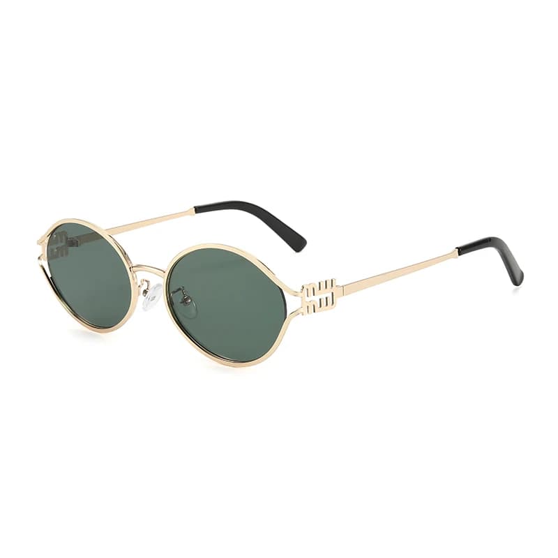 Lunettes de soleil rétro petite monture métal pour pêche discrète - Protection UV complète