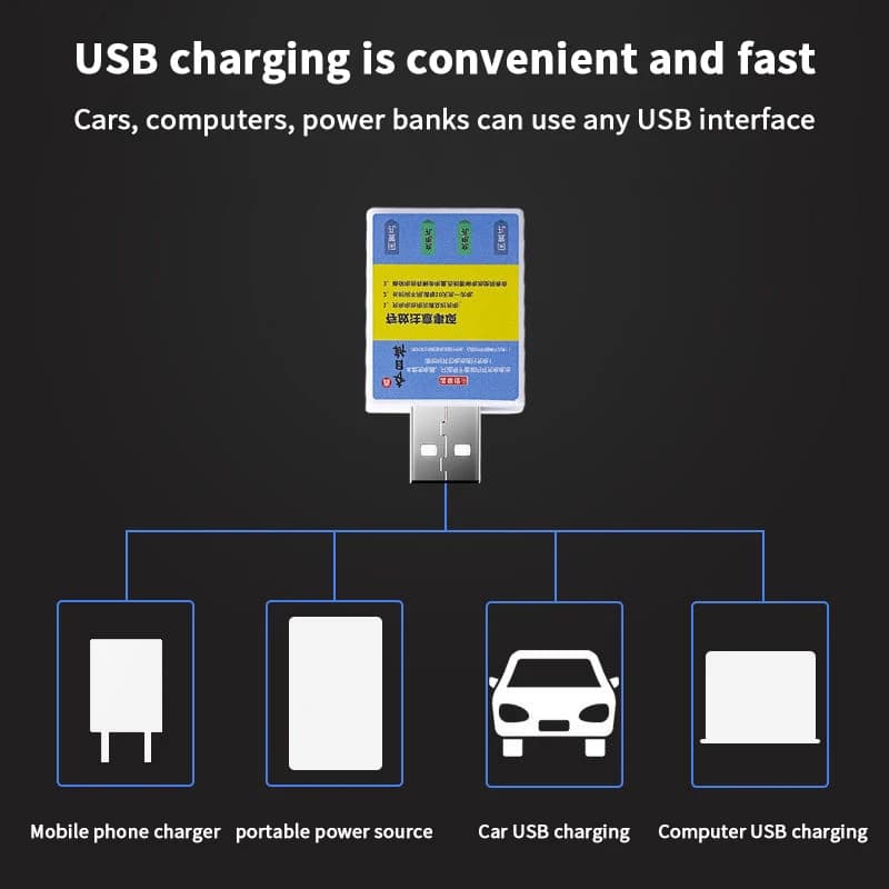 Alarme mordeur rechargeable USB pour pêche - Flotteur avec batterie CR425 et accessoires de charge