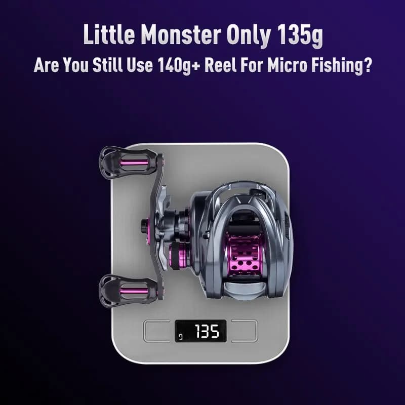 Moulinet Baitcasting Ultraléger 135g Kingdom pour Pêche Light Game - Débrayage 4kg et Spool Shallow Micro Monster