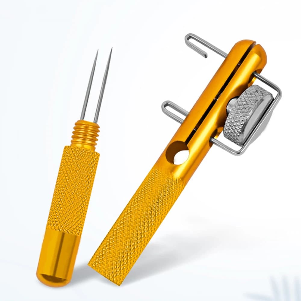 Noeud rapide automatique pour hameçons de pêche mer et leurres avec aiguille double en alliage aluminium