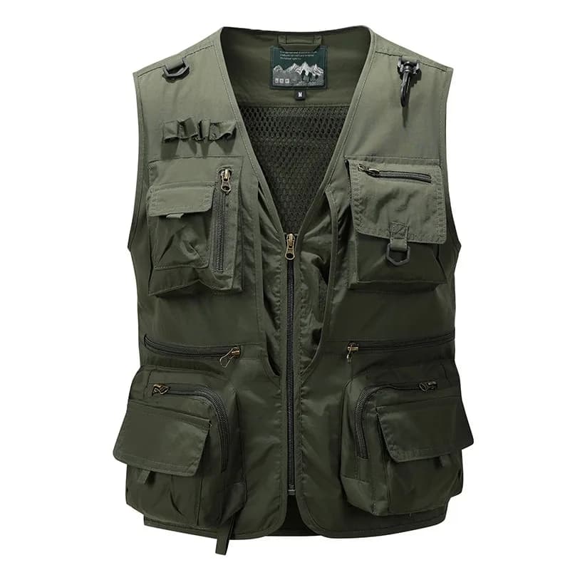 Veste sans manches mode 2025 - Légère et ample - Multi-poches sport - Taille plus 5XL - Respirante outdoor