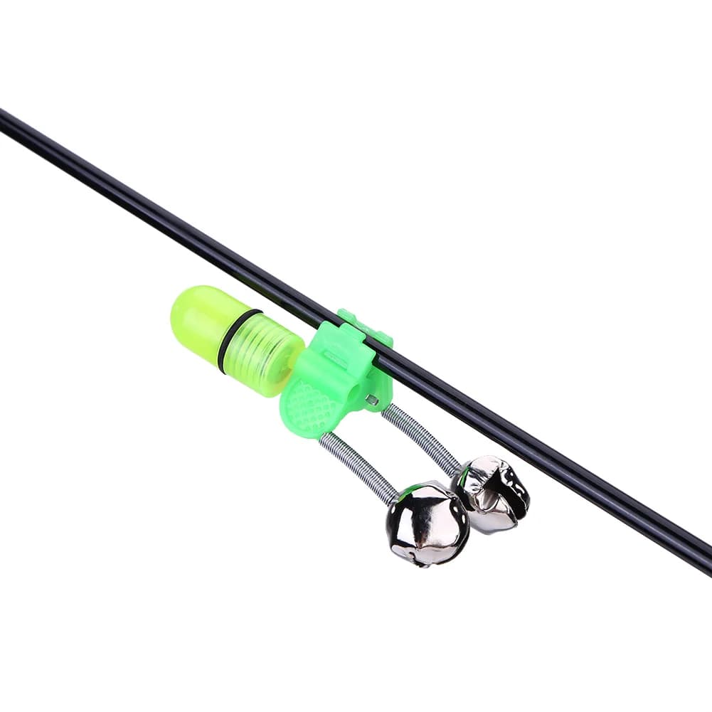 Alarme lumineuse nocturne 1-10 pièces avec double cloches pour pêche carpe et appâts