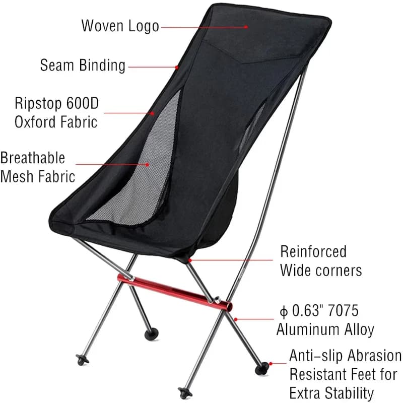 Chaise longue pliante Widesea pour pêche et plage - Siège détente confortable camping et voyage loisirs