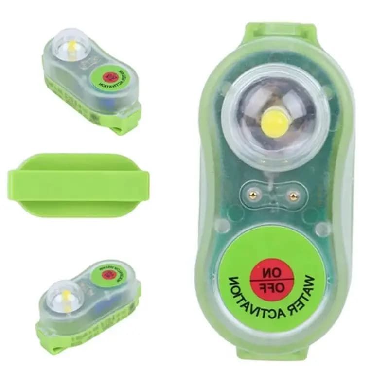 Lampe LED pour gilet de sauvetage étanche activation eau mer adulte sécurité pêche bateau survie