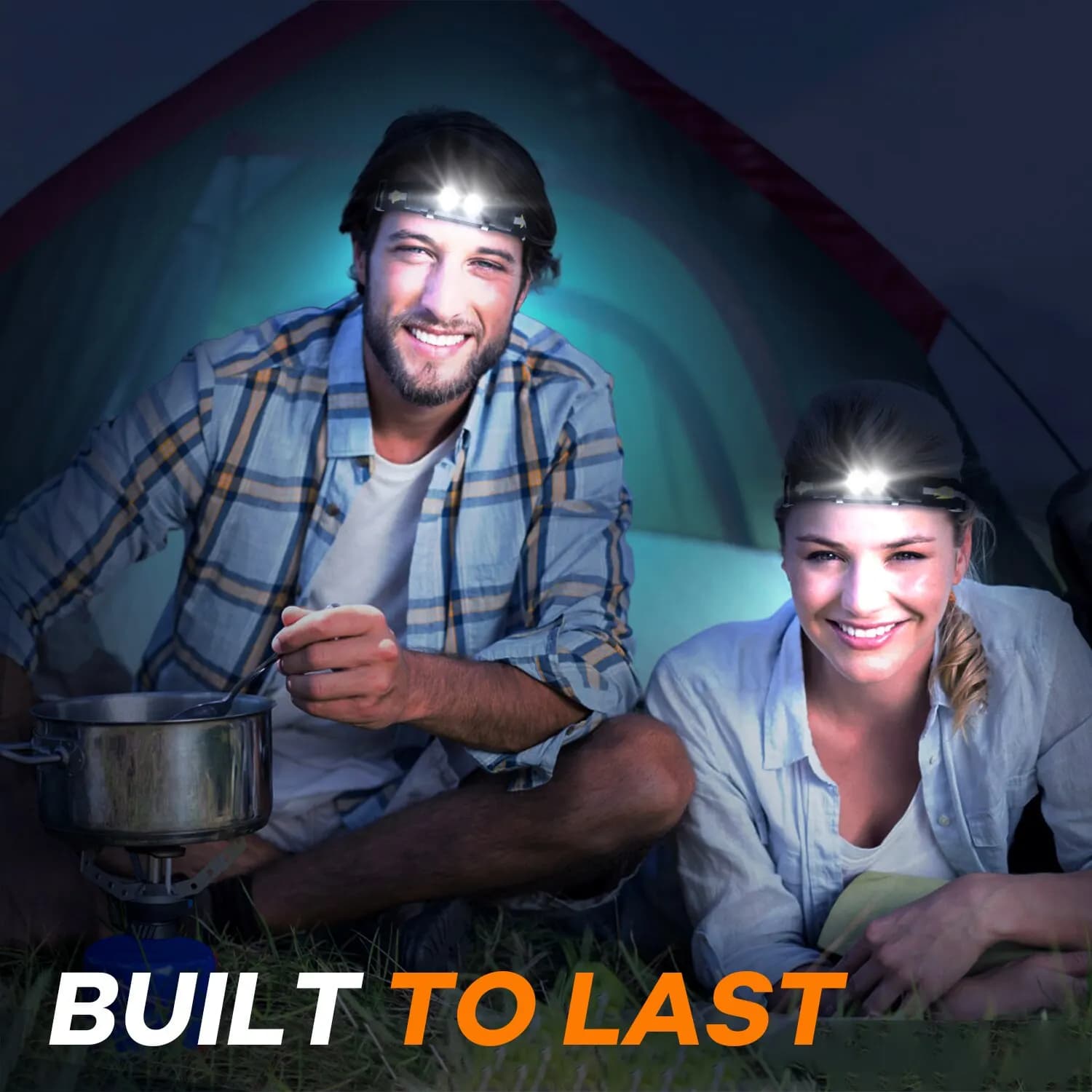 Lampe frontale H25S SST40 1200lm rechargeable USB pour pêche nocturne et activités outdoor