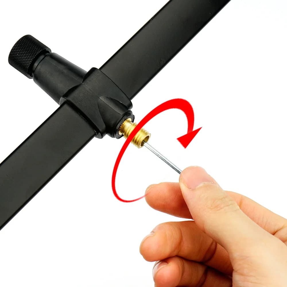 Barre buzzer aluminium Hirisi pour 3 cannes à pêche support tiges de rive accessoire carpe
