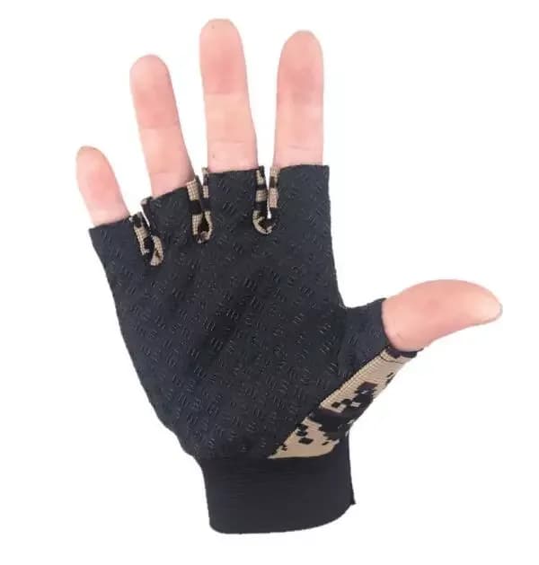 Gants tactiques chasse tir demi-doigts camouflage personnalisable pêche