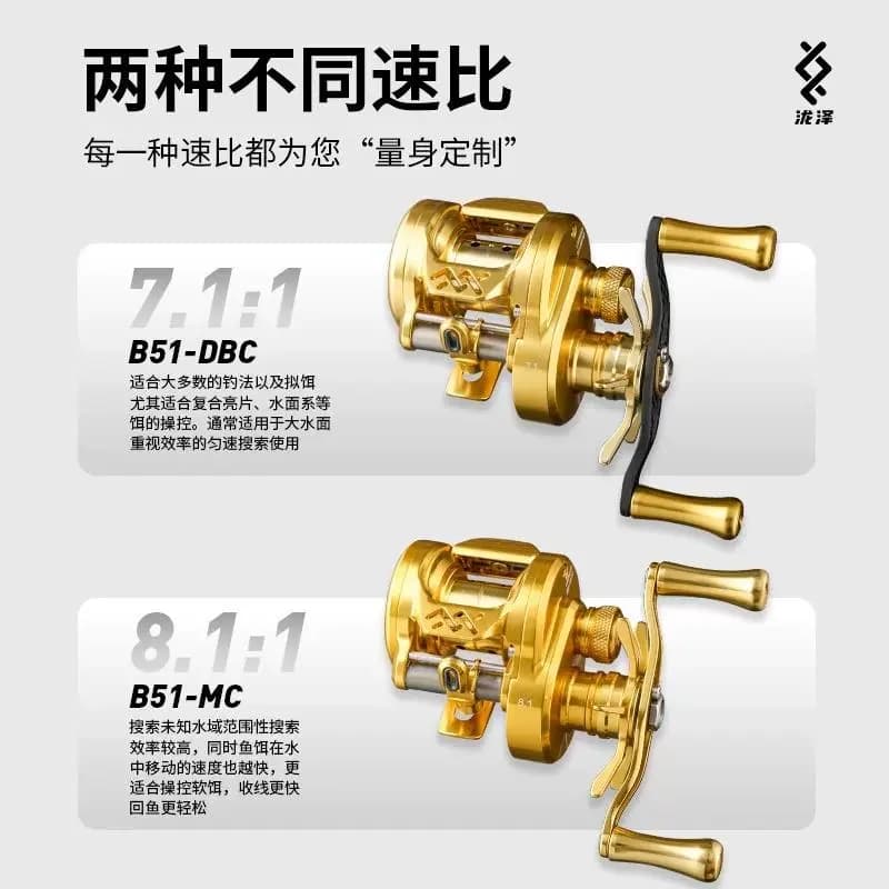 Moulinet tambour casting magnétique léger Takizawa B51MC pour pêche micro en mer depuis petit bateau